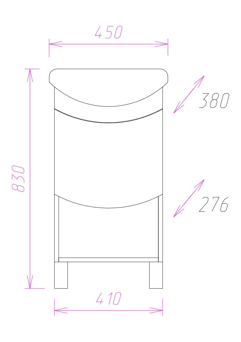 Тумба Onika Селена 45 напольная, бодега (ум. Дора 47/ Азов 45)