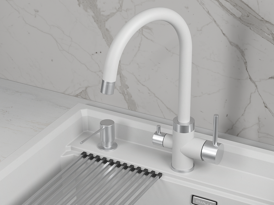 Смеситель для кухни GRANULA (5169, АРКТИК (БЕЛЫЙ)), артикул 5169, АРКТИК (БЕЛЫЙ)
