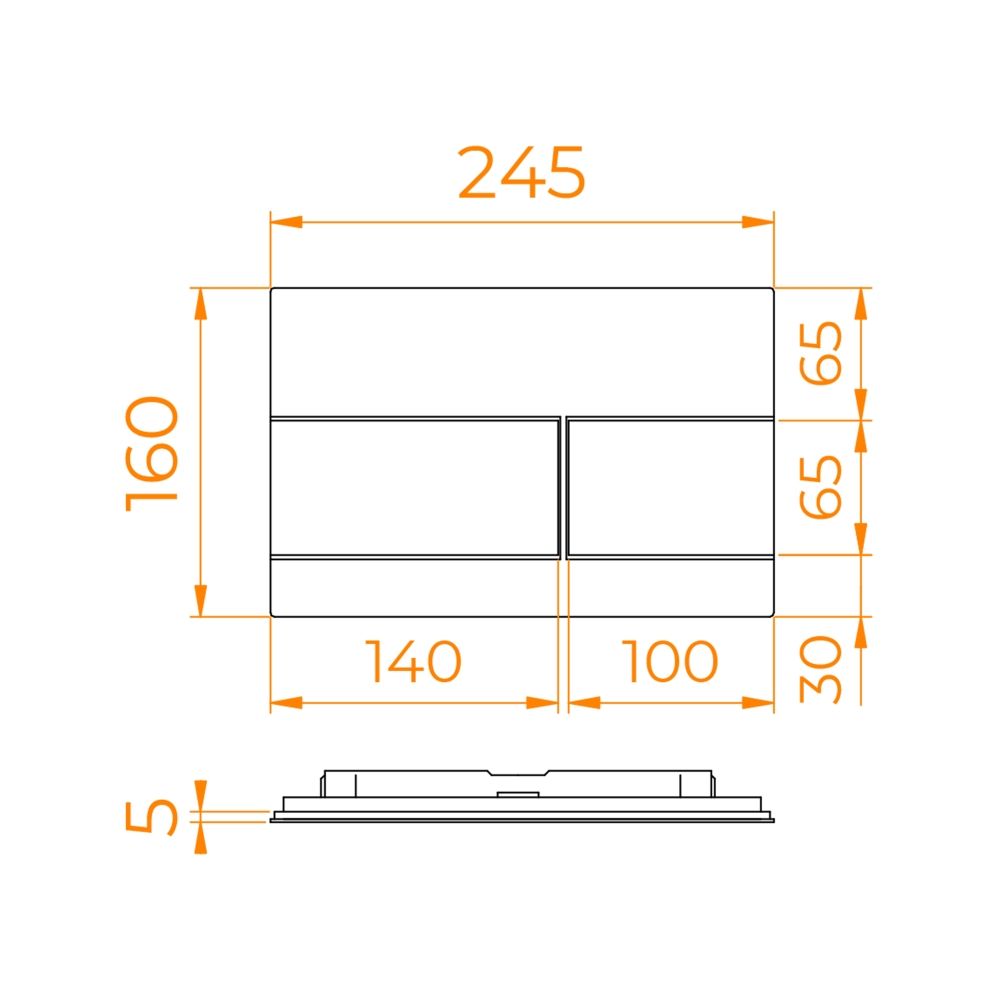 Кнопка слива RGW SWH-08B