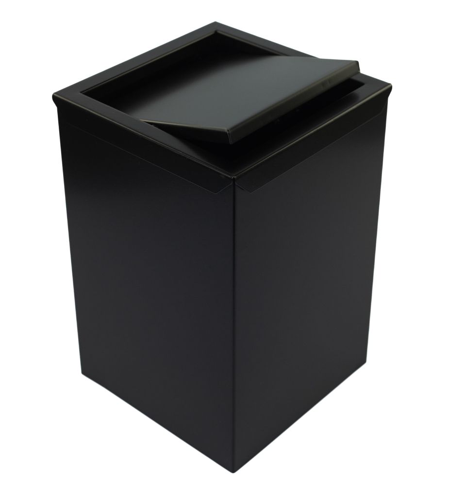 Stil Haus, квадратный контейнер для мусора (8 литров) с вращающейся крышкой, цвет черный матовый, артикул 1165(23)