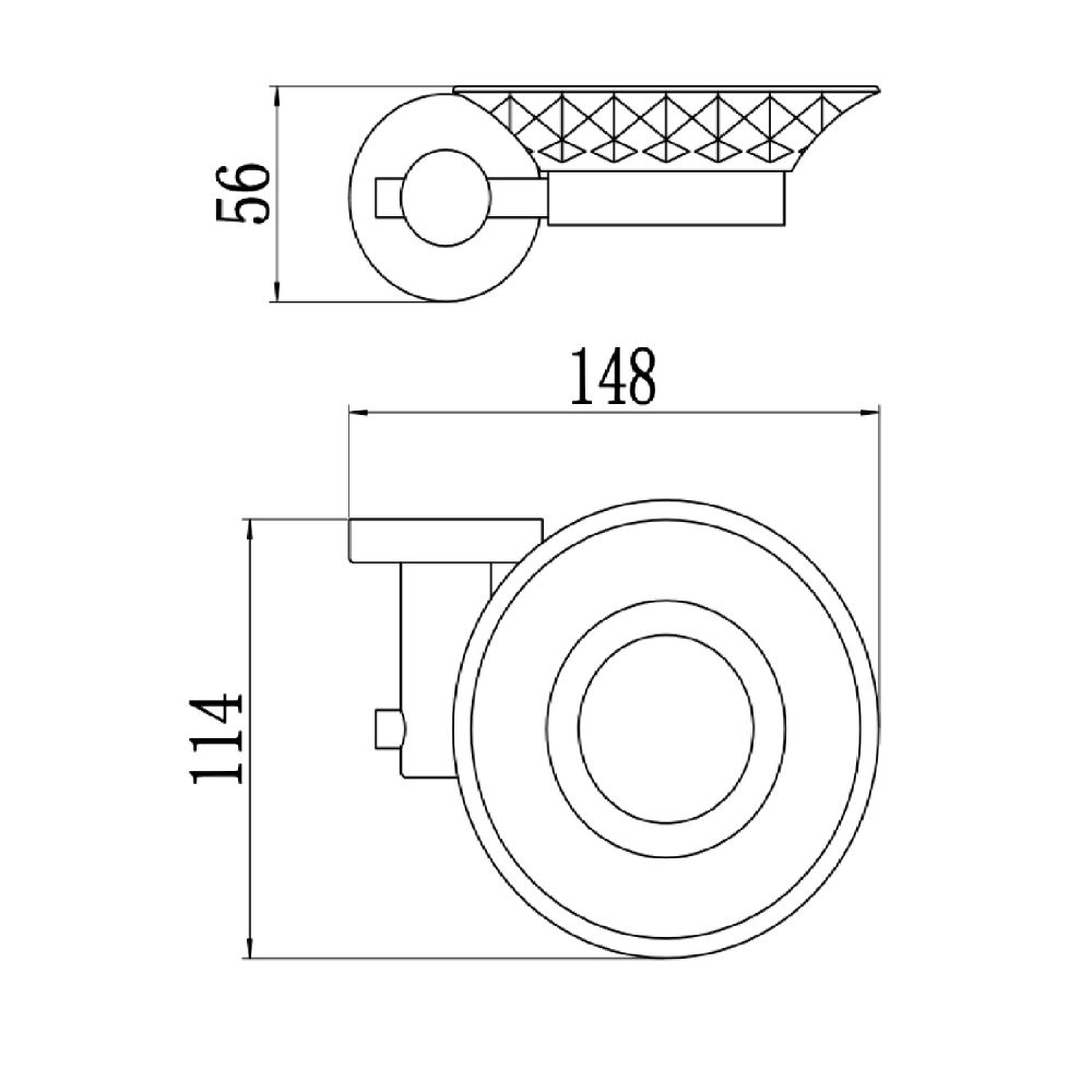 Мыльница Savol S-005659, сатин, артикул S-005659