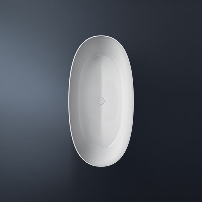 Gruppo Treesse Vera Ванна отдельностоящая овальная 150х72х55см из искусственного камня, цвет белый матовый