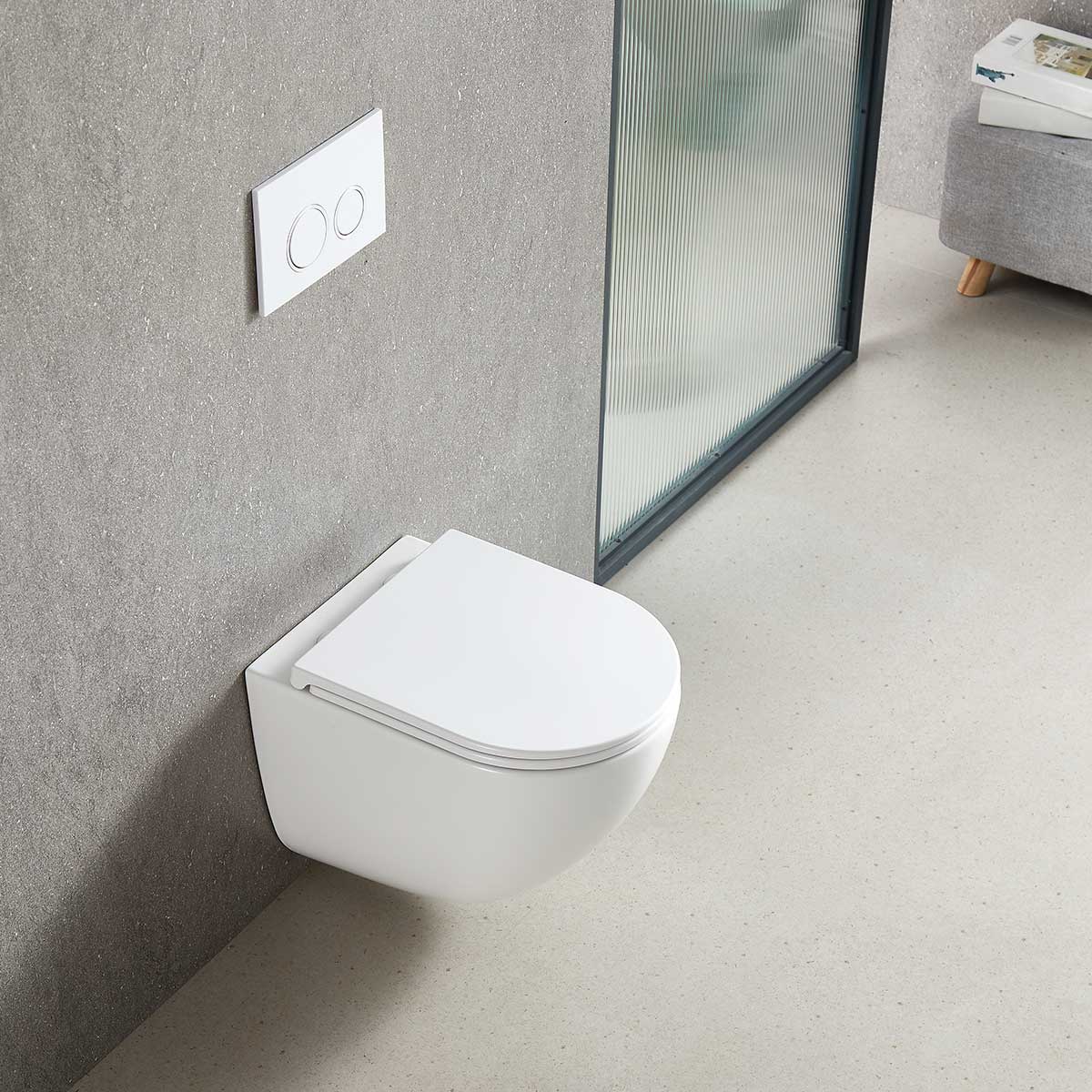 подвесные унитазы Vincea Унитаз подвесной Bien VT1-51T Tornado, цвет белый, ультратонкое soft-close сиденье,