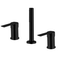 Fima Carlo Frattini Mast Смеситель на борт ванны, на 3 отв., с ручным душем, цвет: чёрный матовый Fima Carlo Frattini Mast Смеситель на борт ванны, на 3 отв., с ручным душем, цвет: чёрный матовый