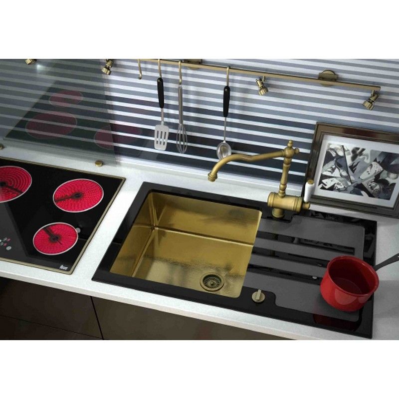 Кухонная мойка ZorG Glass GL-7851-BLACK-BRONZE Черный / Бронза Кухонная мойка ZorG Glass GL-7851-BLACK-BRONZE Черный / Бронза