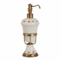 PROVANCE Дозатор жидкого мыла настольный, керамика с декором/бронза