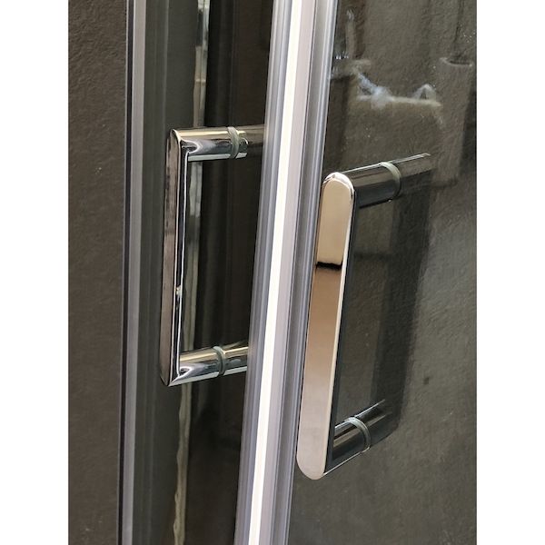 Душевой уголок Royal Bath RB-L-3001-3 120х80 без поддона профиль Хром стекло прозрачное