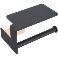 Держатель для т/бумаги черный/золото серия Q