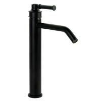 ERMITAGE MINI Смеситель для раковины моноком. высокий, излив 18см, ручка сверху латунь, черный матовый