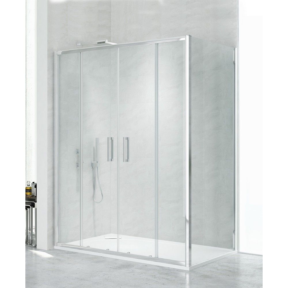 Душевое ограждение NEW TRENDY NEW CORRINA  160x80x195 D-0185A/D-0078B (хром)