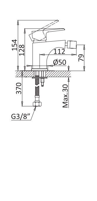 Смеситель для биде CEZARES NAUTIC-BS1