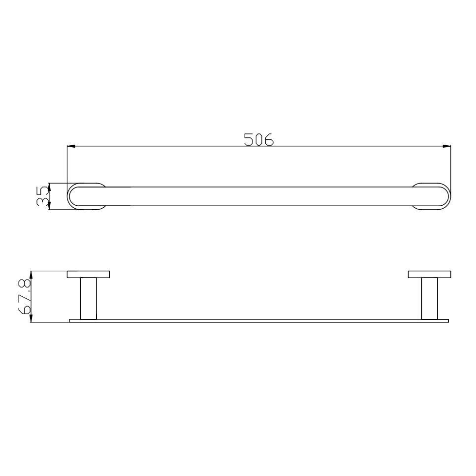 Полотенцедержатель Rav Slezak YUKON YUA0701/50CMAT, черный
