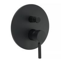 FORTIS См-ль скрытого монтажа моноком., 2-х позиционный с девиатором, черный матовый
