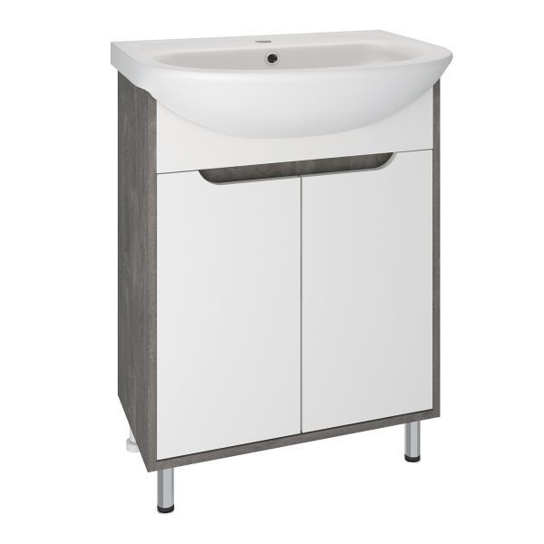 Тумба Runo Эко 60 железный камень под умывальник 00000000154 (Уют 60) (00-00001338)