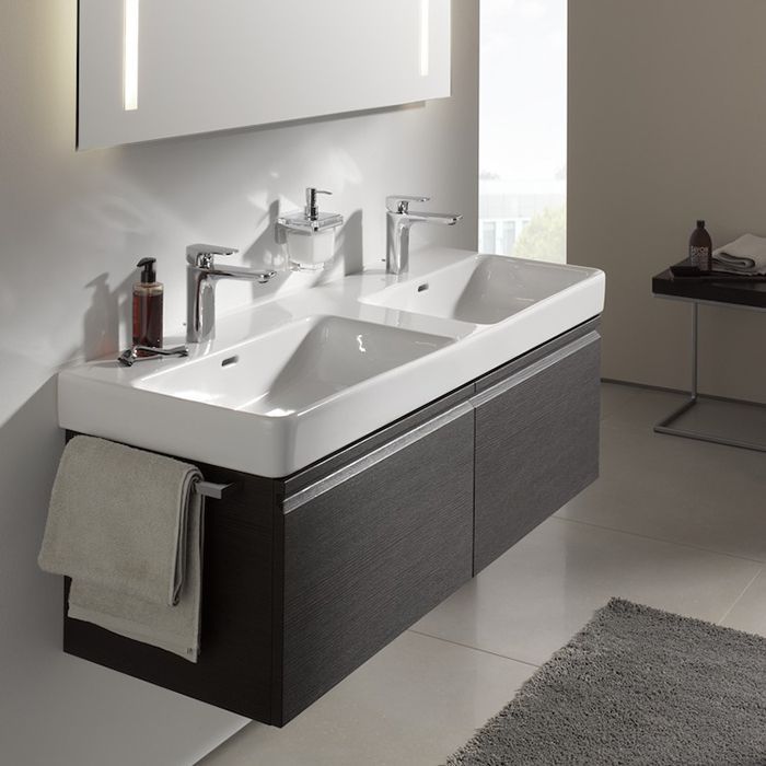 LAUFEN PRO S Раковина двойная 1300x465х175 мм  с  1 отв под смеситель на каждую раковину,  цвет белый глянцевый LAUFEN PRO S Раковина двойная 1300x465х175 мм  с  1 отв под смеситель на каждую раковину,  цвет белый глянцевый