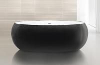Ванна акриловая отдельностоящая BelBagno BB18-NERO/BIA