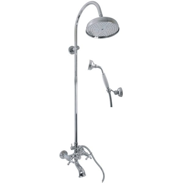 Смеситель для ванной с верхним душем