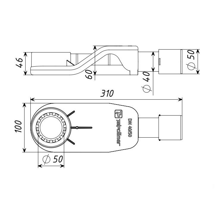 Душевой трап 60 см WONZON & WOGHAND, Темный графит (WW-65406T-GM)