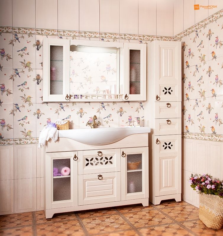 Тумба под раковину Бриклаер Кантри 120 Бежевый дуб прованс