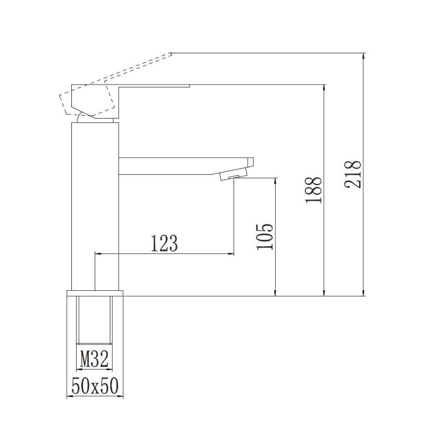 Смеситель для раковины Savol S-SUS1001, сатин
