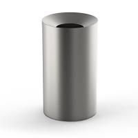Мусорный бак, Decor Walther, DW, без крышки, ширина, мм-400, глубина, мм-400, высота, мм-700, тип установки-напольный, с внутренним ведром для торгового центра, цвет-сталь матовая