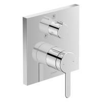 Duravit C.1 Смеситель для душа скрытого монтажа (наружная часть квадрат) с переключателем потоков, цвет: хром