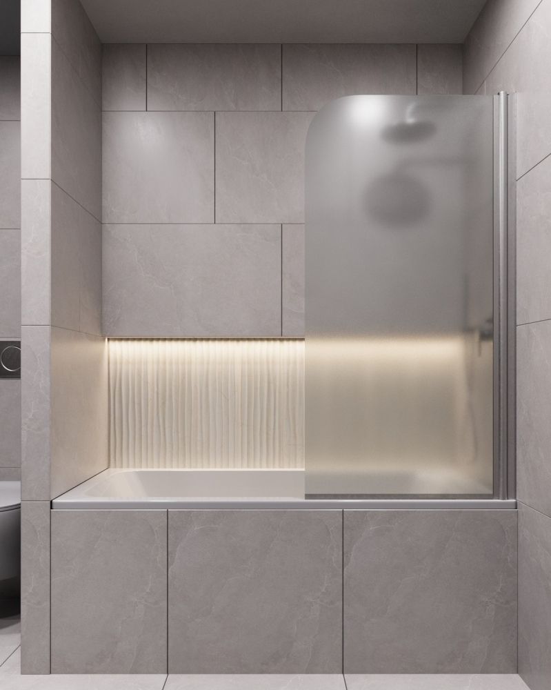 Шторка для ванны поворотная Timo TCM-70/02F-6 на монопетле 1400*700, стекло матовое 6 мм (T30), артикул T30