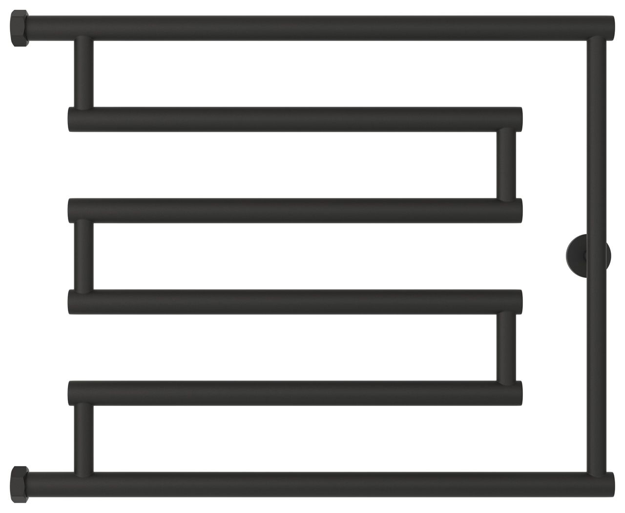 Полотенцесушитель водяной High-Tech model "L+" 500х650 (МУАР Темный Титан)