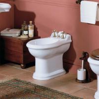 AZZURRA JUBILAEUM биде напольное 59*40см с 1 отв под смеситель, цвет белый с креплением к полу