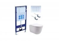 Set AQUATEK КЛАССИК (рама AQUATEK Standard INS-0000012 с звукоиз.прокладкой+крепеж KKI-0000002+кнопкаKDI-0000009+унитаз КЛАССИК AQ1111-00 с крышкой-сиденьем soft-close)