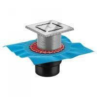 Трап BERGES водосток ZENTRUM Norma 150х150, хром глянец, выпуск D50/75/110 H74 вертикальный