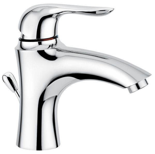 Emmevi Neco, однорычажный смеситель для раковины с донным клапаном, цвет хром