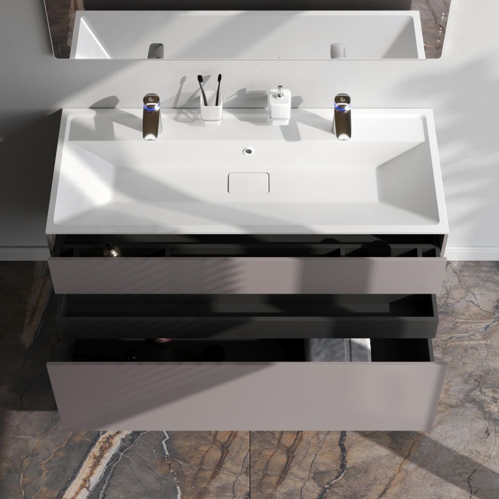 M50AFHX1203EGM Inspire V2.0, База под раковину, подвесная, 120 см, 3 ящика, push-to-open, элегантный M50AFHX1203EGM Inspire V2.0, База под раковину, подвесная, 120 см, 3 ящика, push-to-open, элегантный