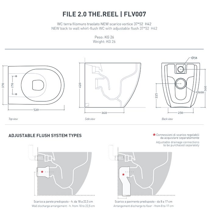 Унитаз, Artceram, File 2.0, безободковый (с открытым смывным краем), тип установки-напольный, ширина, мм-370, глубина, мм-520, форма чаши-овальная, выпуск-универсальный, материал-керамика, бачок-необходима система инсталляции, скрытый бачок, сиденье-необх