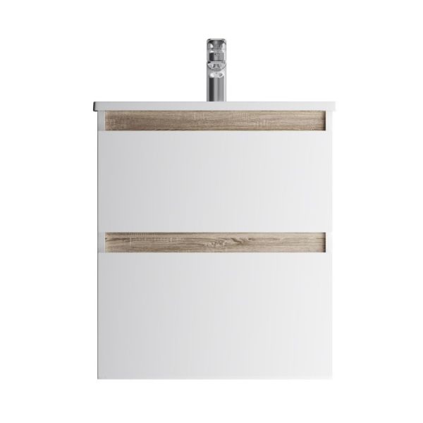 M85AFHX0552WG X-Joy, База под раковину, подвесная, 55 см, 2 ящика, белый глянец