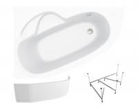 Комплект 3 в 1 Lavinia Boho Bell Pro S2-3702160L, акриловая ванна 160x105 см (левый разворот), усиленный металлический каркас, лицевой экран