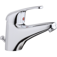 HUBER Baccarat Смеситель однорычажный для раковины на 1 отверстие с донным клапаном, цвет хром