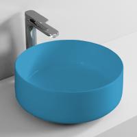 ARTCERAM COGNAC Раковина Ø420 мм., для установки на столешницу, без отверстий для смесителя, без перелива, цвет Blu avio