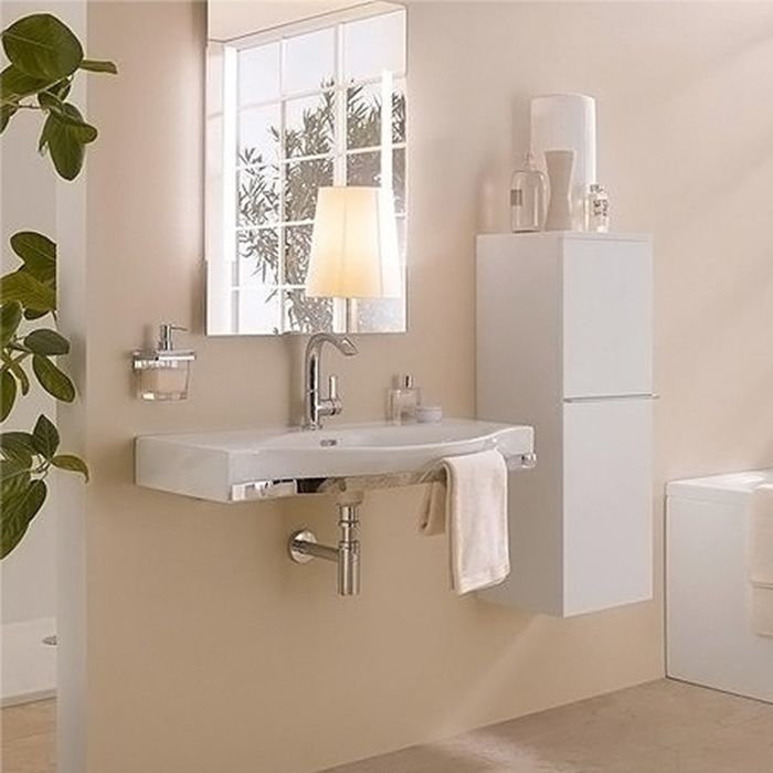 Laufen Palace Раковина консоль подвесная/накладная 900х510х110 мм, с 1 отв под см, c полотенцедерж хром, цвет белый