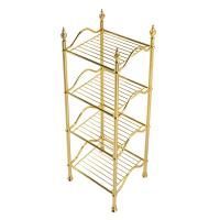 MIRELLA Этажерка L38хH107xP34 см, 4 полки-решетки, латунь, золото