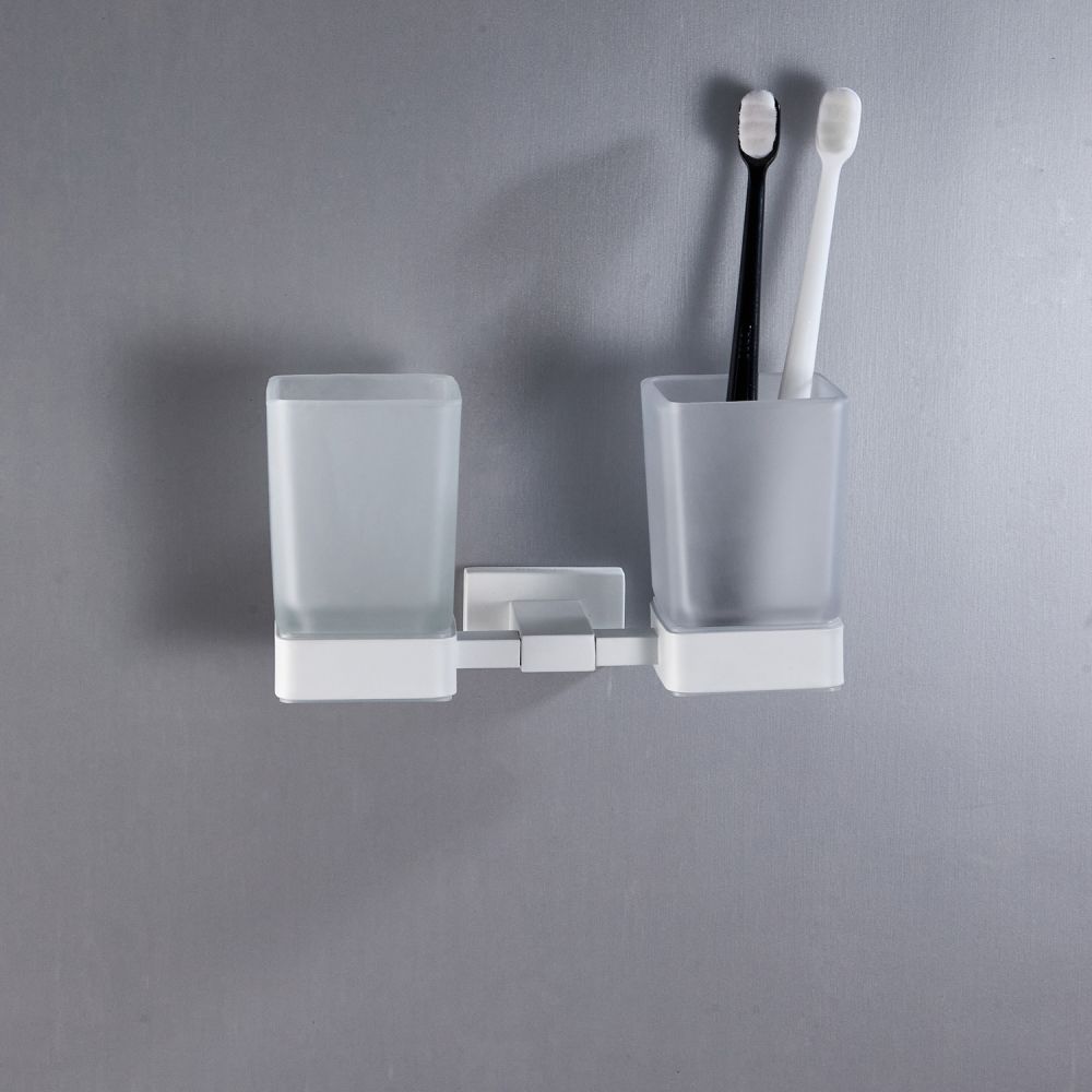 Стакан для ванной комнаты двойной Shevanik SG5622C, белый