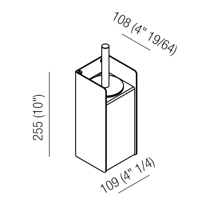 Agape Mach 2 Держатель ерша для унитаза подвесной 25.5x10.9 см, цвет: черный Agape Mach 2 Держатель ерша для унитаза подвесной 25.5x10.9 см, цвет: черный