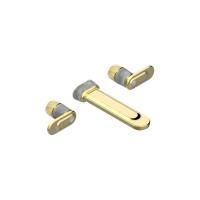 THG CORVAIR A MANETTES FIOR DI BOSCO Смеситель для раковины настенный, c 2 вентилями, внешняя часть, цвет полированное золото THG CORVAIR A MANETTES FIOR DI BOSCO Смеситель для раковины настенный, c 2 вентилями, внешняя часть, цвет полированное золото