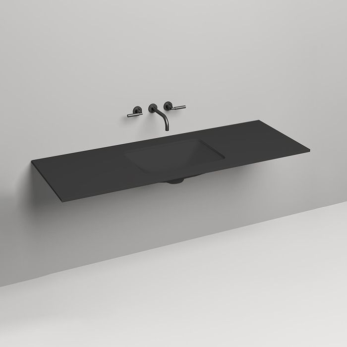 SALINI Столешница 1500х500х15 мм, из материалв S-Stone, цвет  матовый RAL 9011 SALINI Столешница 1500х500х15 мм, из материалв S-Stone, цвет  матовый RAL 9011