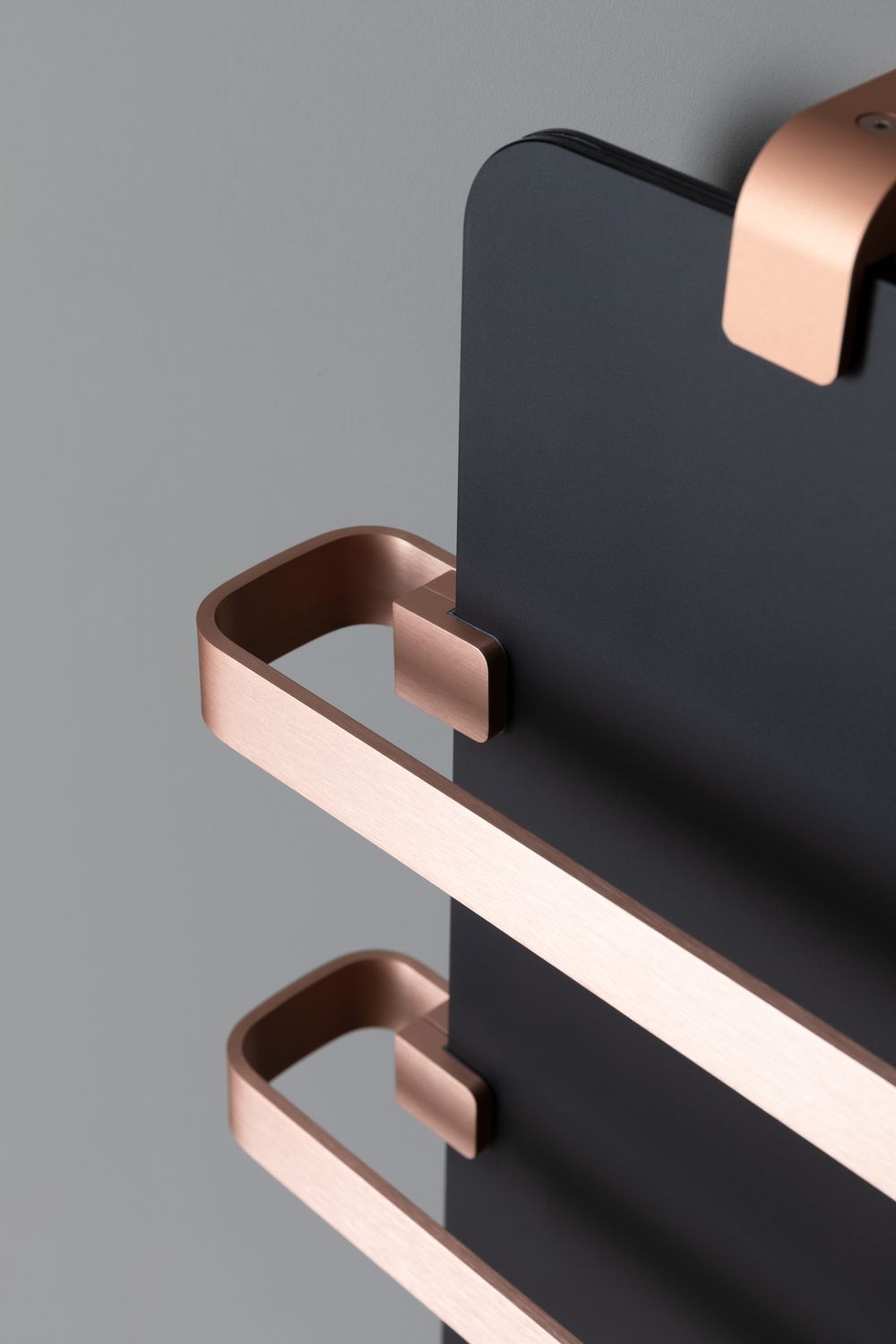 Полотенцесушитель электрический Allen Brau Infinity 120x44 с рейлингом 2.0 и креплением, медь браш