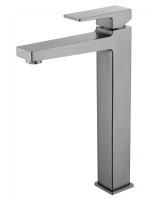 Смеситель для раковины высокий WONZON & WOGHAND CUBE 2.0, Темный графит (WW-88019068-BGM)