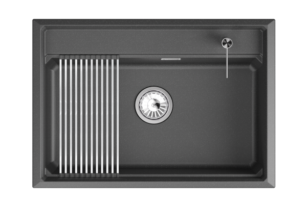 Кухонная мойка GRANULA кварц (7301i, ШВАРЦ)
