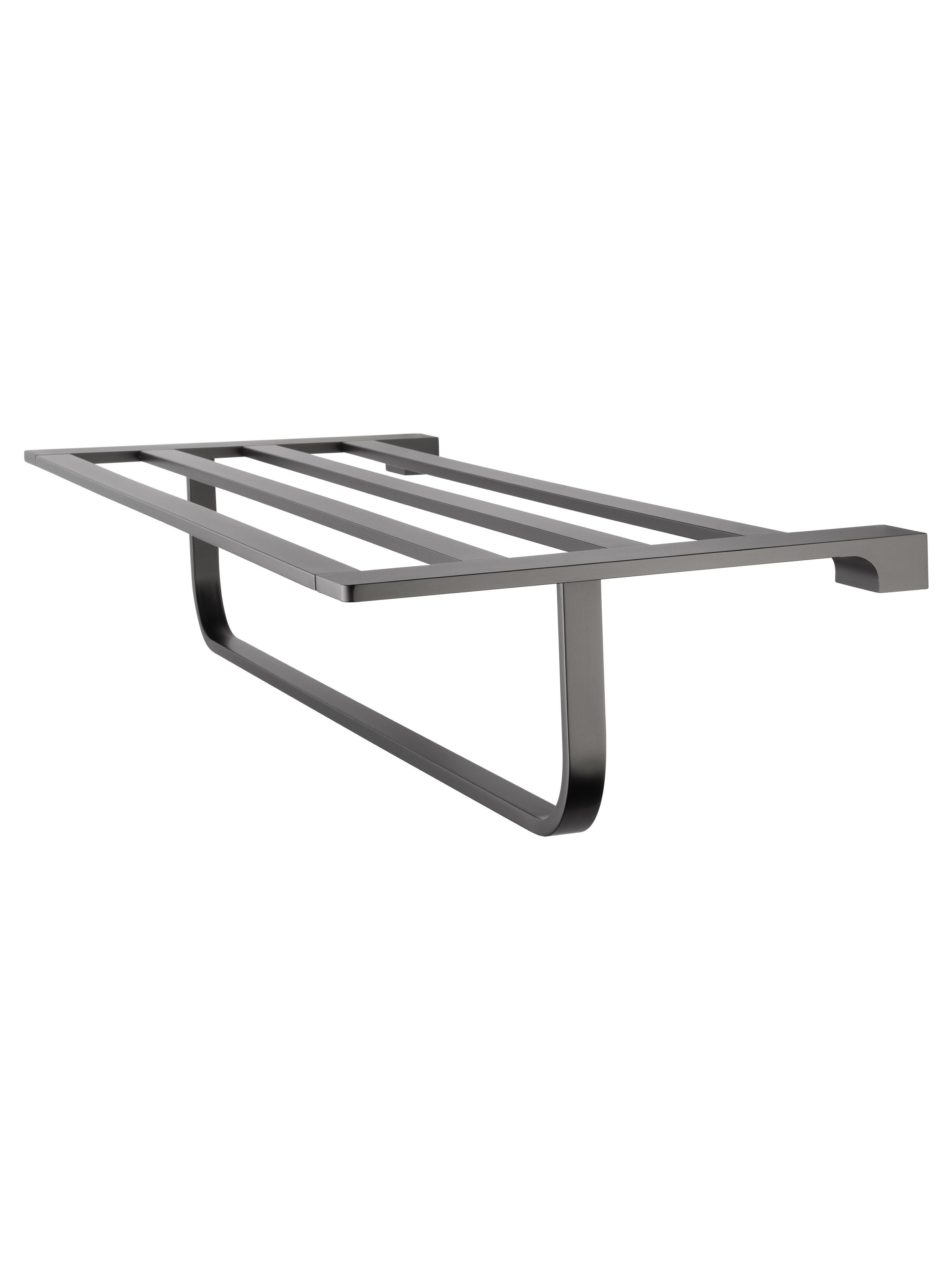 Полотенцедержатель с полкой WONZON & WOGHAND ECLIPSE, Темный графит (WW-9181-GM)