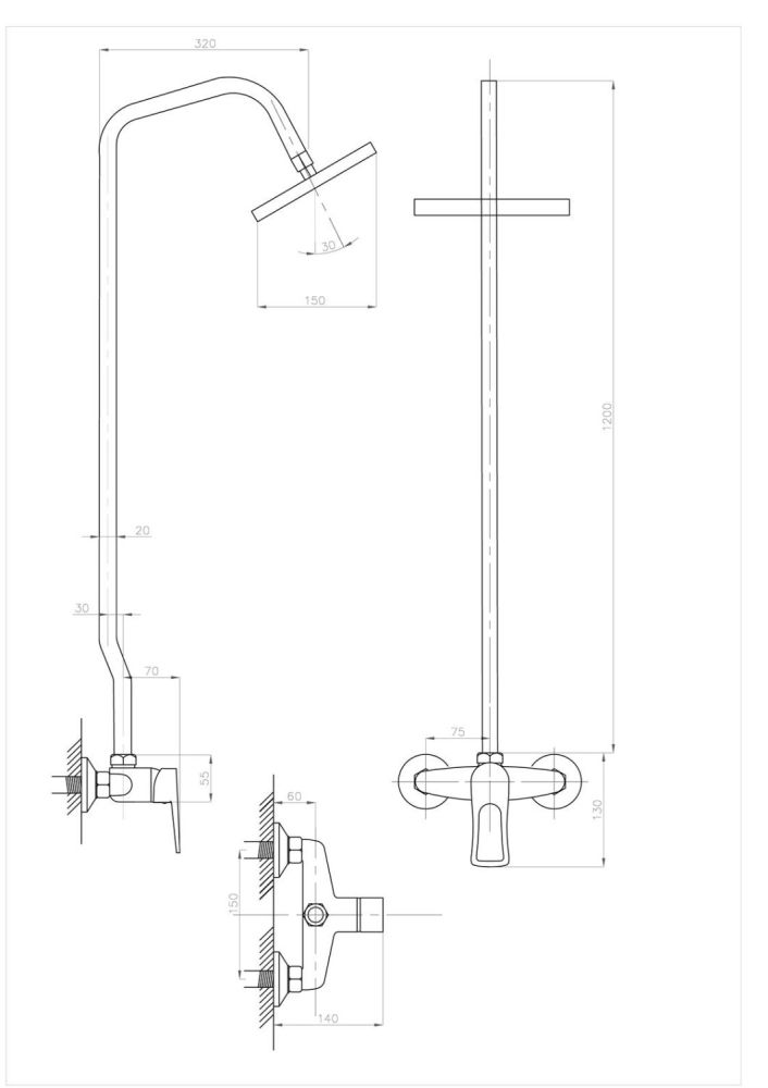 Душевая система ПСМ-Профсан Душ (PSM-514-017) тип См-ВДшОРНТрА, артикул PSM-514-017