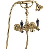 Смеситель The One с ручным душем для ванны. Черные кристаллы Swarovski, цвет бронза Смеситель The One с ручным душем для ванны. Черные кристаллы Swarovski, цвет бронза